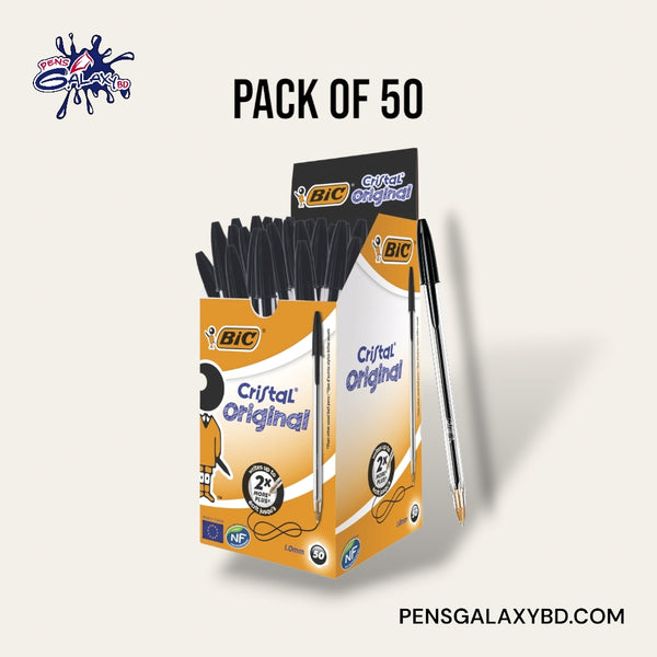 BIC Cristal Original Ballpoint Pen - Black - 50 Pieces Box Image