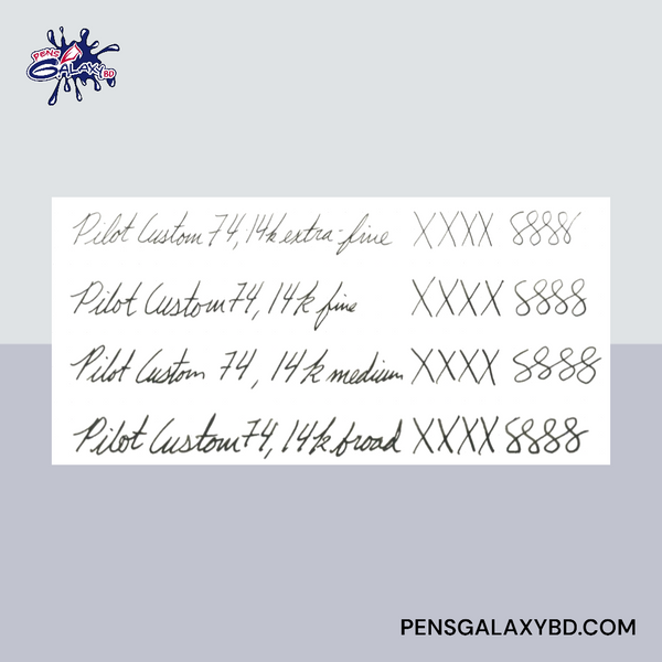 Pilot Custom 74 Fountain Pen Teal - Writing sample