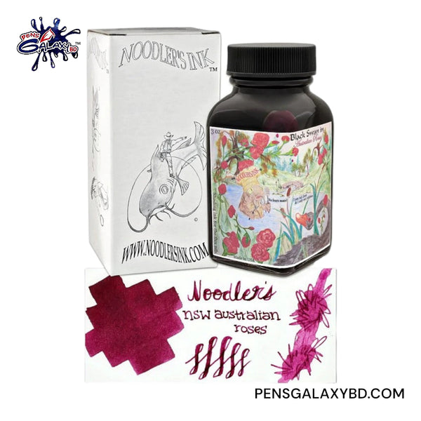 Noodler's Black Swan in Australian Roses - 3oz Bottled Ink - Front Image