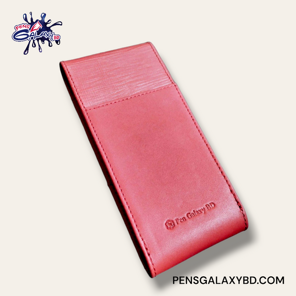 Leather Pen Case for 3 pens – PGB Vermilion