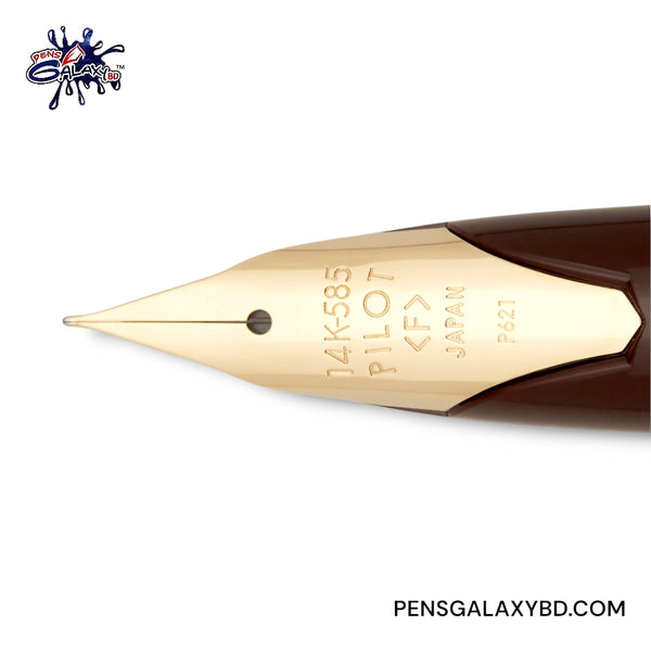 Pilot E95s Fountain Pen - Burgundy/Ivory - Nib detail image