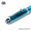 Pilot Custom 74 Fountain Pen Teal - Cap and clip image