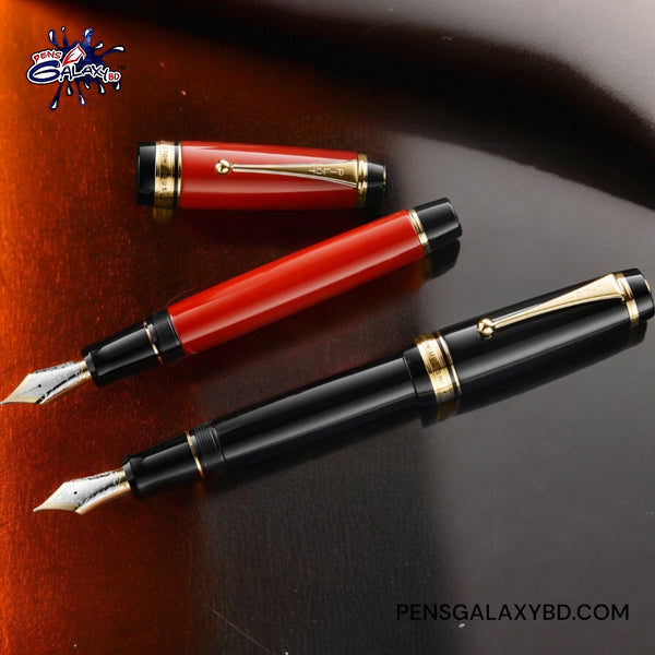 Pilot Custom Urushi Fountain Pen - Black - With Vermillion color image