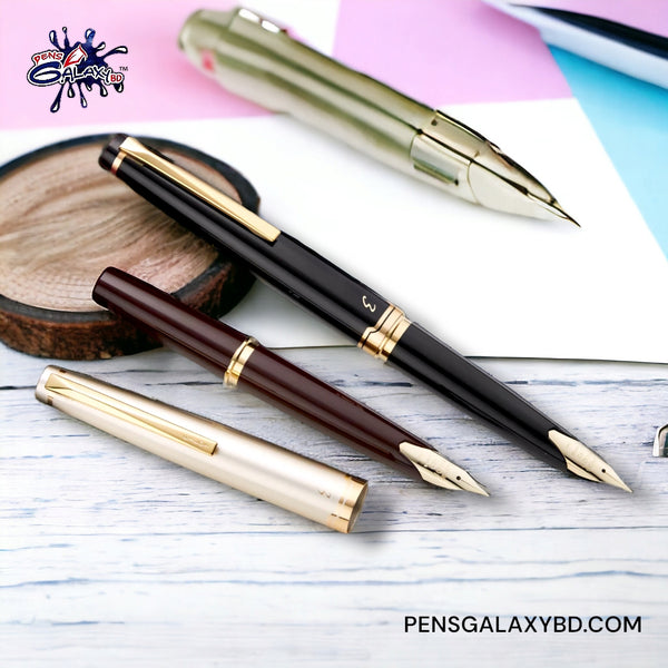 Pilot E95s Fountain Pen - Black - With Burgundy image