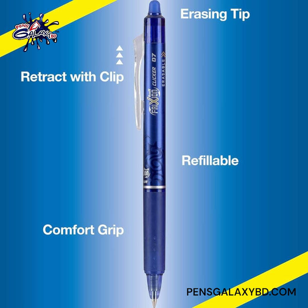 Pilot Frixion Clicker Blue - Functionality of this pen Image