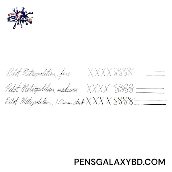 Pilot Metropolitan Fountain Pen - Plain Black - Writing sample image
