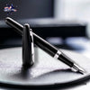 Pilot Metropolitan Fountain Pen - Plain Black - On a round table image