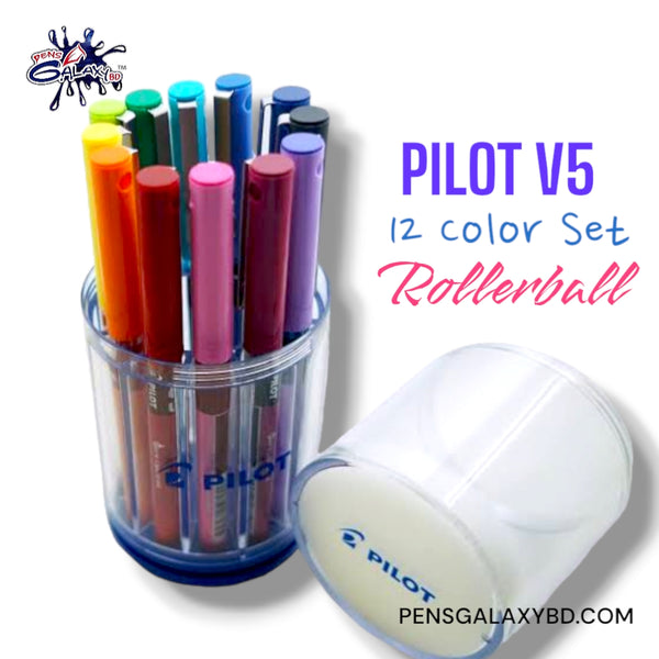 Pilot V5 Hi-Tech Rollerball Pen Set of 12
