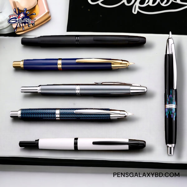 Pilot Vanishing Point Fountain Pen in Matte Black - 18K Gold - with other colors image