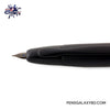 Pilot Vanishing Point Fountain Pen in Matte Black - 18K Gold - Barrel front close-up image