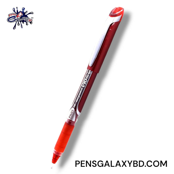 PILOT Hi-Tec point V10 Grip Liquid Rollerball Pen Red - Front image