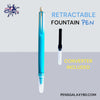Lokwee Retractable Fountain Pen - Mojito Blue