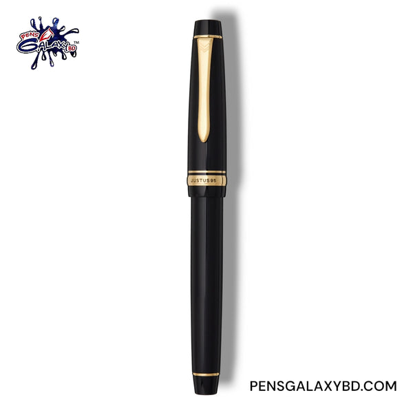Pilot Justus 95 Fountain Pen - Black/Gold - Top image