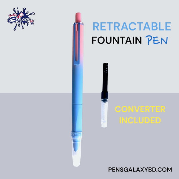 Lokwee Retractable Fountain Pen - Blue Rose