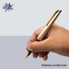 Pilot E95s Fountain Pen - Burgundy/Ivory - Holding the pen image