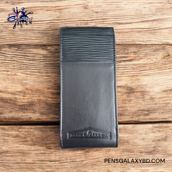 Leather Pen Case for 3 pens – PGB Vikings - Back side image