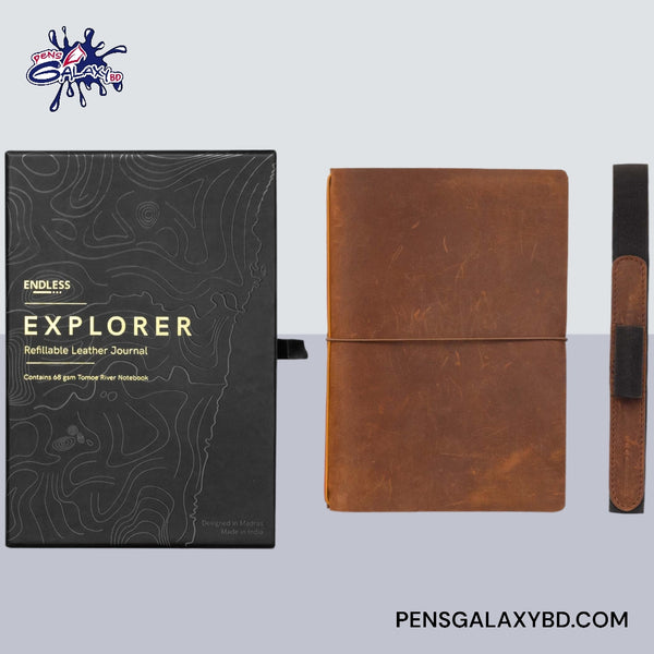 Endless Explorer A5 Refillable Leather Journal - Brown