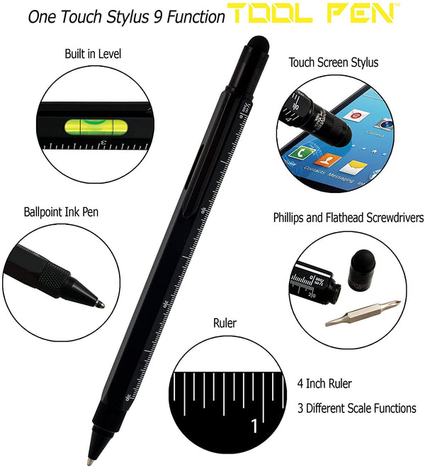 Monteverde One Touch Stylus Ballpoint Tool Pen - Black
