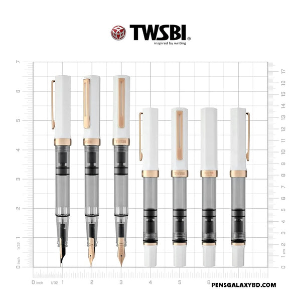 TWSBI ECO Fountain Pen White Rose Gold