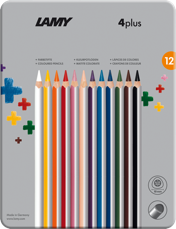 LAMY 4 PLUS COLOR PENCILS METAL BOX 12 PCS