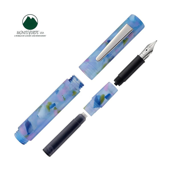 Monteverde USA MVP Fountain Pen Blue Squares