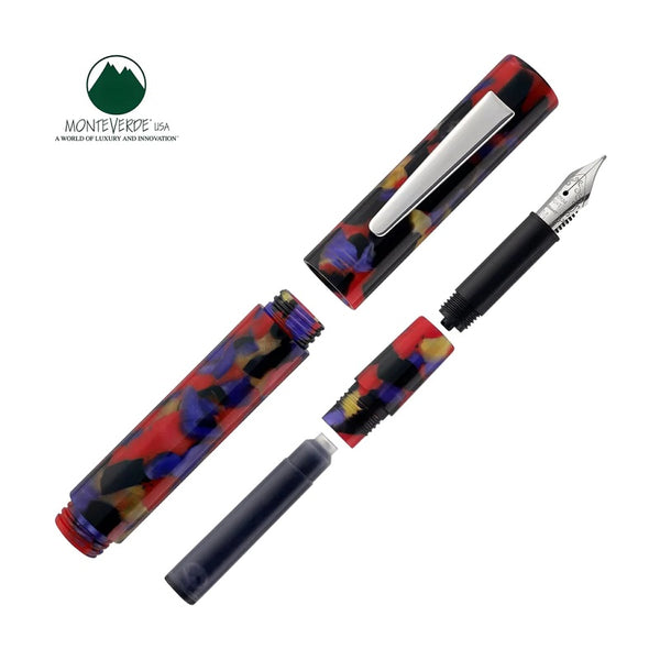 Monteverde USA MVP Fountain Pen Red Puzzles