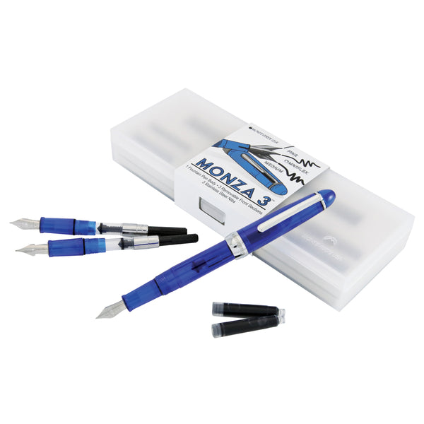 Monteverde Monza 3 Fountain Pen Gift Set - Blue