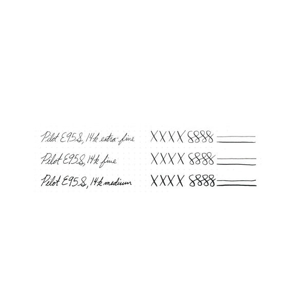 Pilot E95s Fountain Pen - Black - Writing Sample