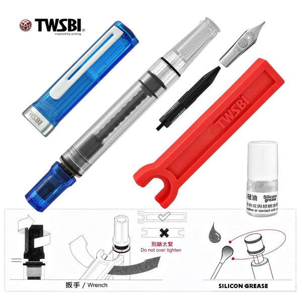 TWSBI ECO Fountain Pen Transparent Blue