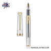 Jinhao 82 Fountain Pen - Transparent Clear - Uncapped Front Image 