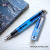 Pilot Custom 74 Fountain Pen - Blue - On a marble table image 