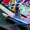 Pilot Custom 74 Fountain Pen - Blue - On a wool image