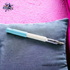 Pilot Kakuno Fountain Pen - Turquoise/White - On a pillow image