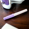 Pilot Kakuno Fountain Pen - Soft Violet - On a wooden desk image 