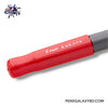 Pilot Kakuno Fountain Pen - Red/Gray - Cap close-up image