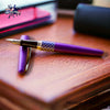 Pilot Metropolitan Fountain Pen - Retro Pop Purple - On a wooden desk image