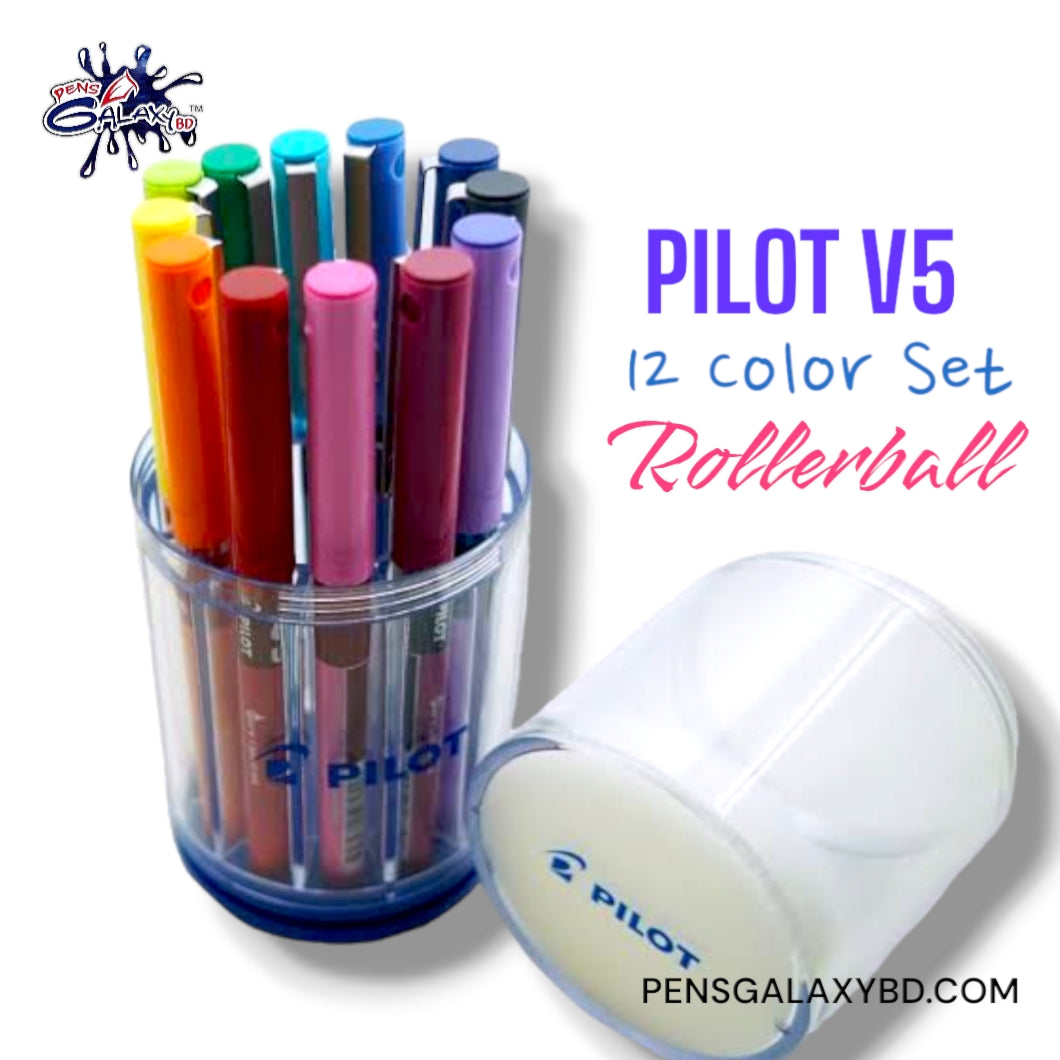 Pilot V5 Hi-Tech Rollerball Pen Set of 12 – Pens Galaxy BD