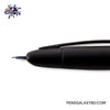 Pilot Vanishing Point Fountain Pen in Matte Black - 18K Gold - Barrel side way image