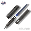 LAMY Safari Charcoal Black Fountain Pen - With Lamy blue ink cartridge image 