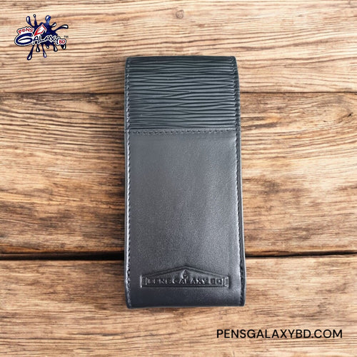 Leather Pen Case for 3 pens – PGB Vikings - Back side image 