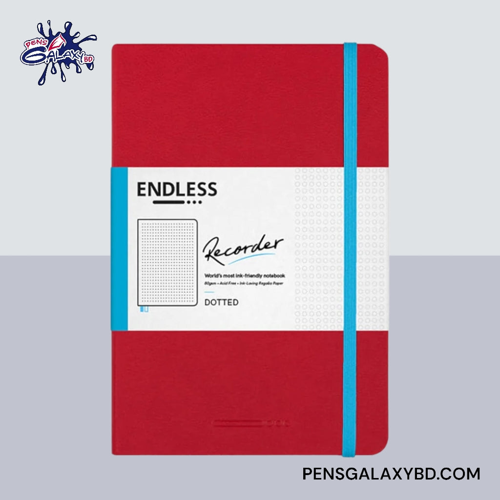 Endless Recorder A5 Notebook - Crimson Sky, Dot Grid – Pens Galaxy BD